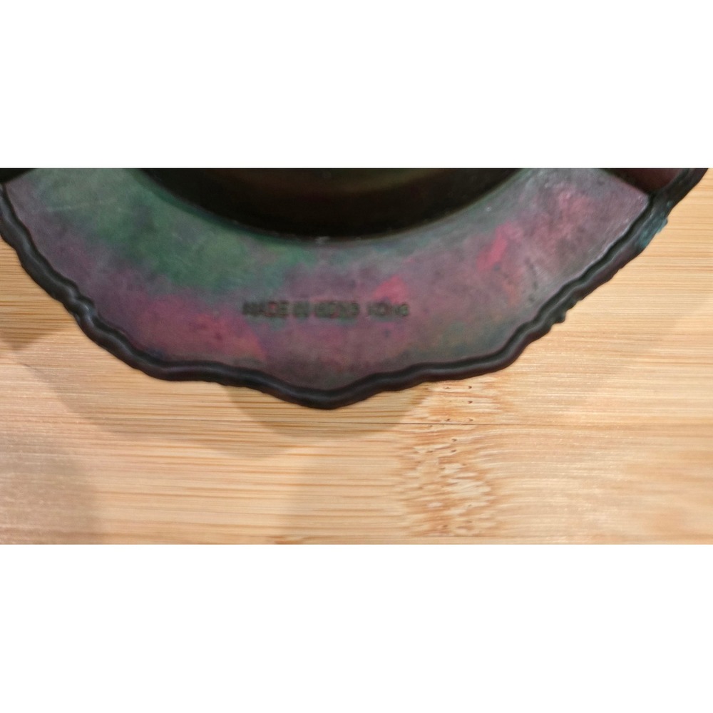Vintage Florida Souvenir Metal Ashtray Embossed Copper Tone Made in Hong Kong 5" - Picture 2 of 5